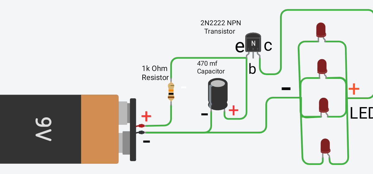 LED BLINKING CIRCUIT / STROBE LIGHT