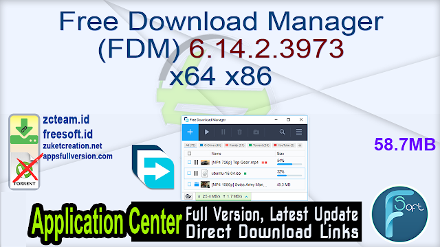 Free Download Manager (FDM) 6.14.2.3973 x64 x86_ ZcTeam.id