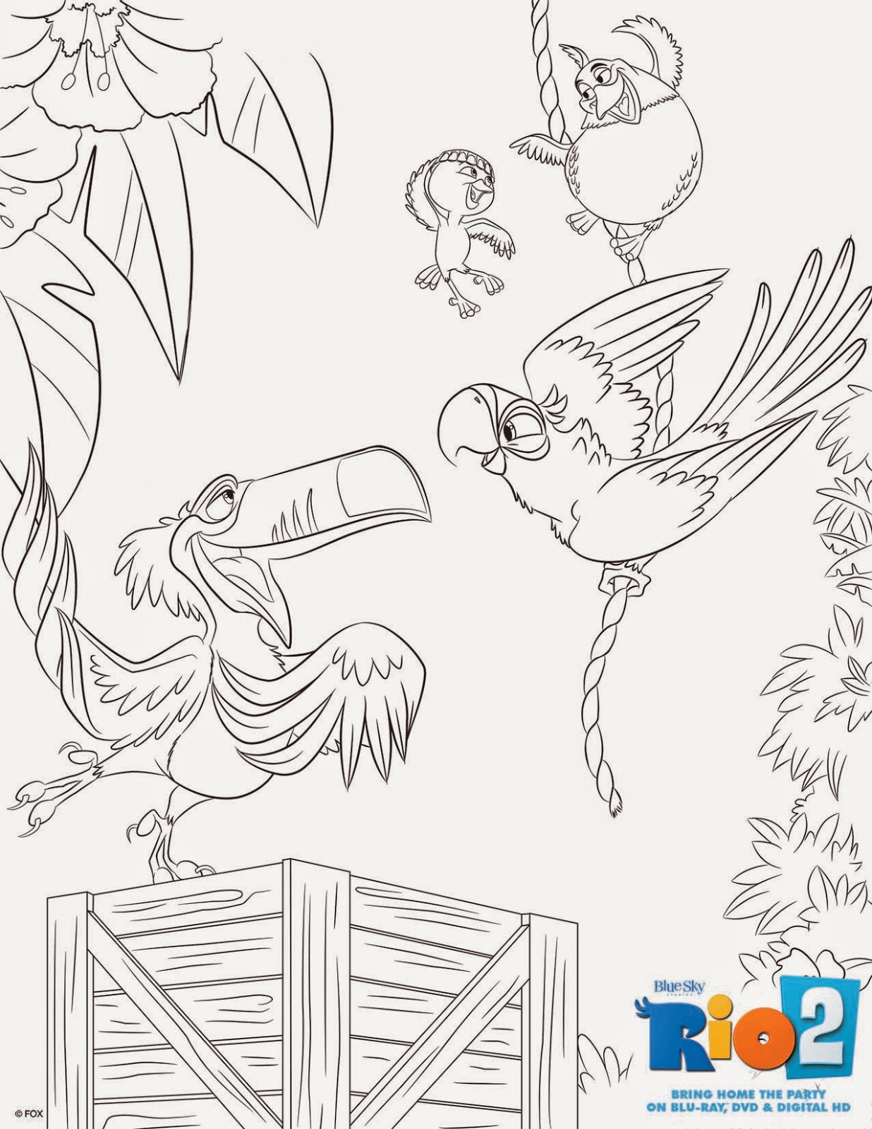 A Geek Daddy Free Rio 2 Coloring Pages Amp Bluray Dvd Digital