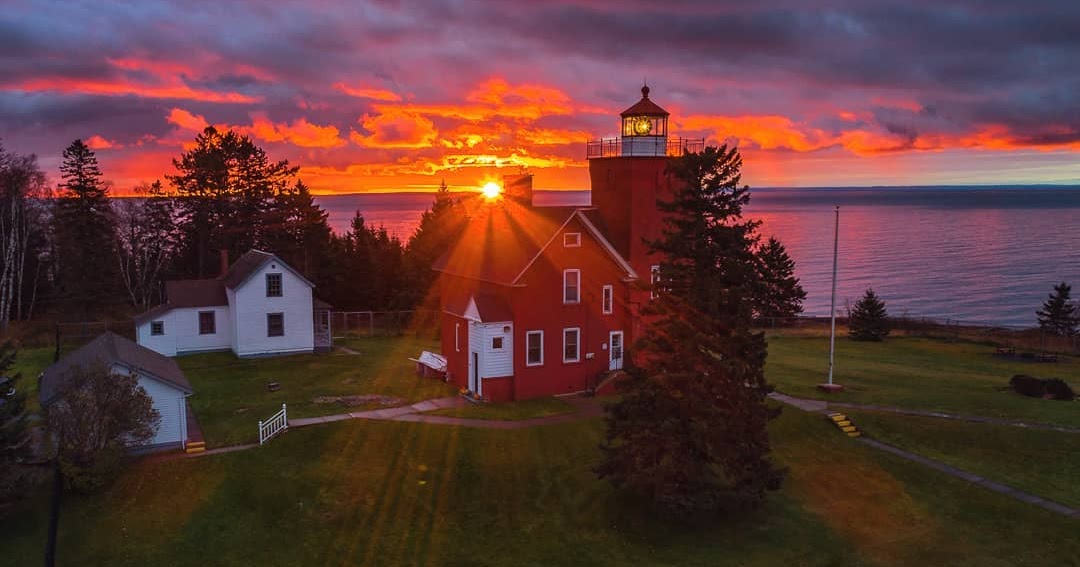 Duluth Harbor Cam Two Harbors Light! By Christian Dalbec