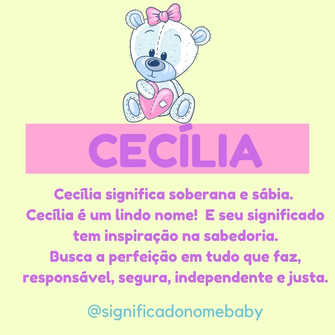 Significado de Nome Significado nome Cecília