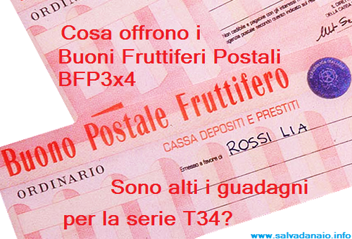Buoni Fruttiferi Postali BFP3x4 serie T34