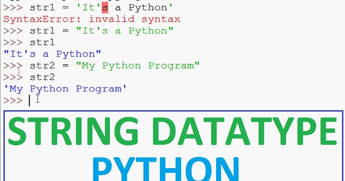 Data Types - Strings - PYTHON - Programming Language丨Your Way To Success