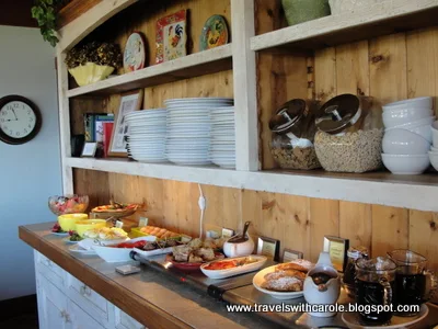 breakfast buffet at Elk Cove Inn in Elk, California