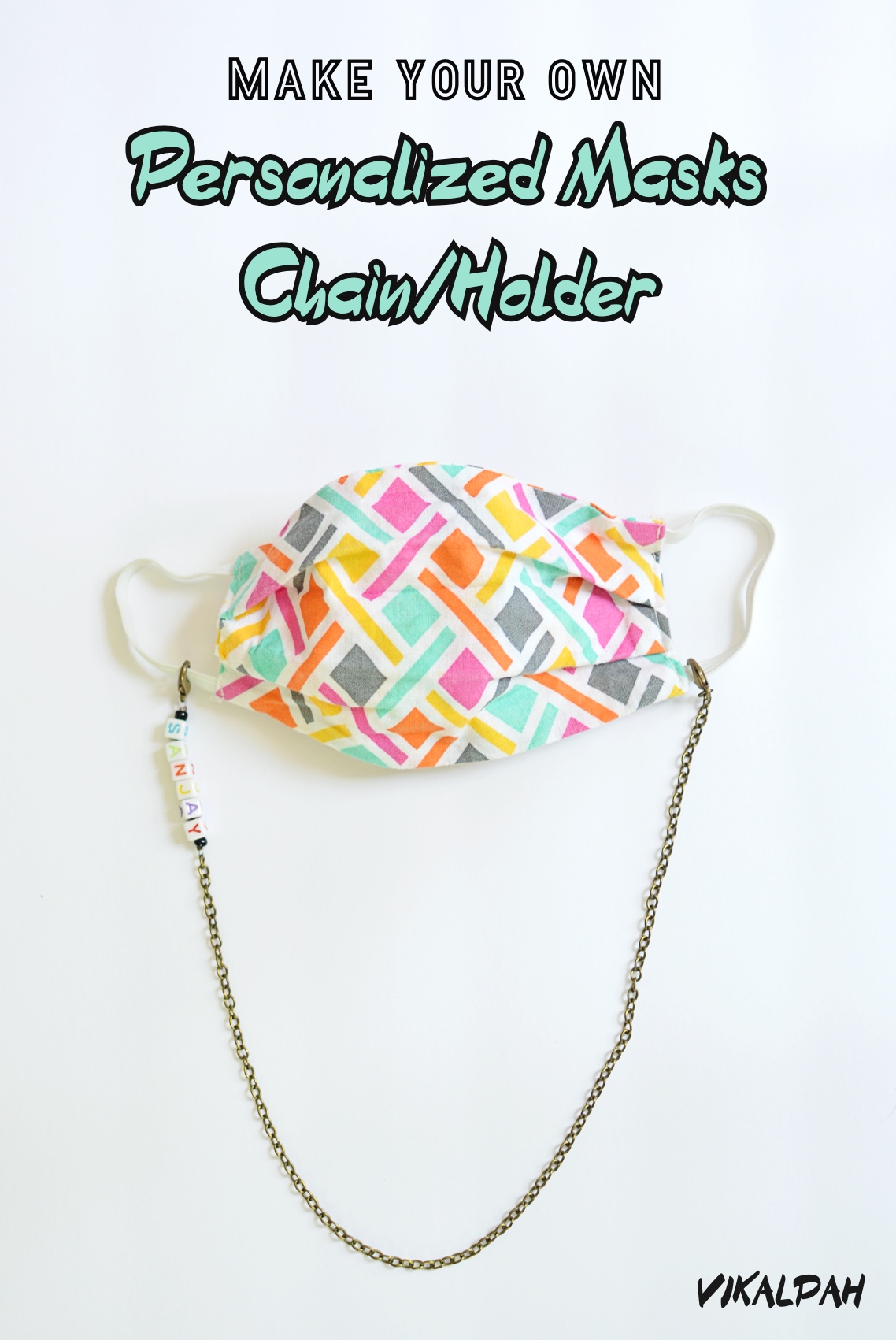 Vikalpah How to make personalized face masks chain holder for kids
