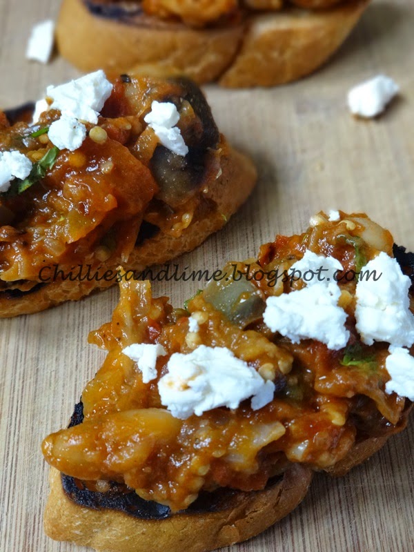 Chillies and Lime Slow Cooked Aubergine