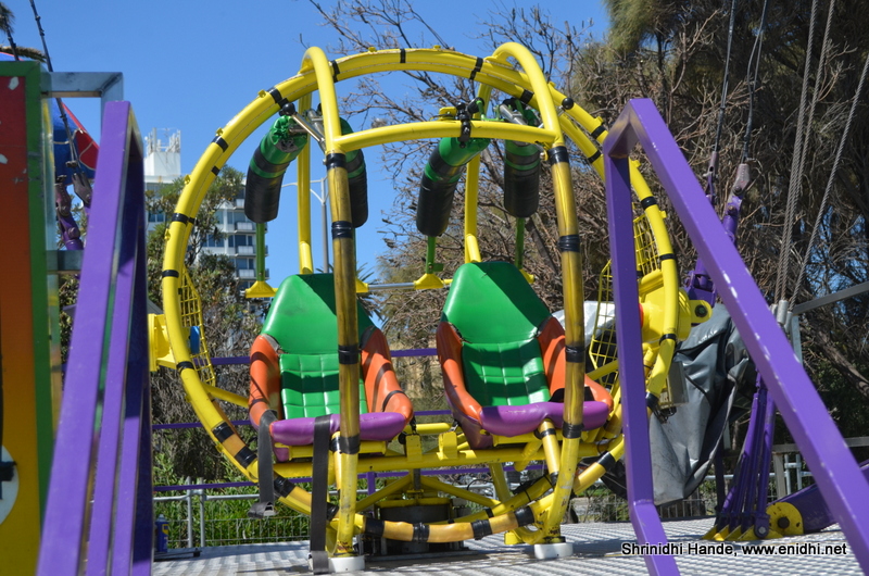 The SlingshotReverse Bungee jumping in St Kilda beach, Melbourne