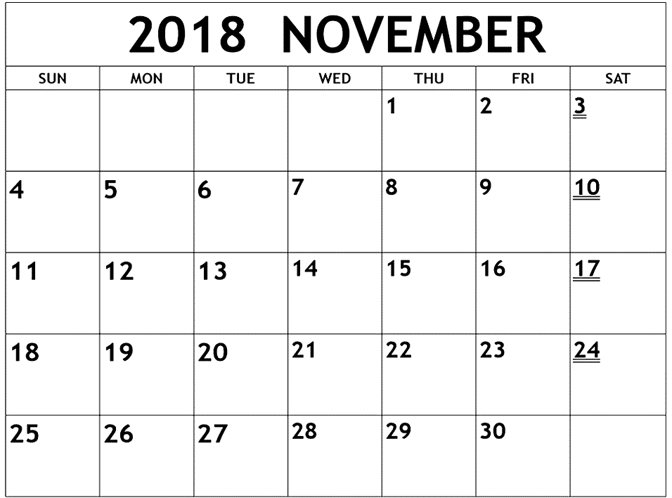 Free Printable Calendar 2018 Templates - Collage Template