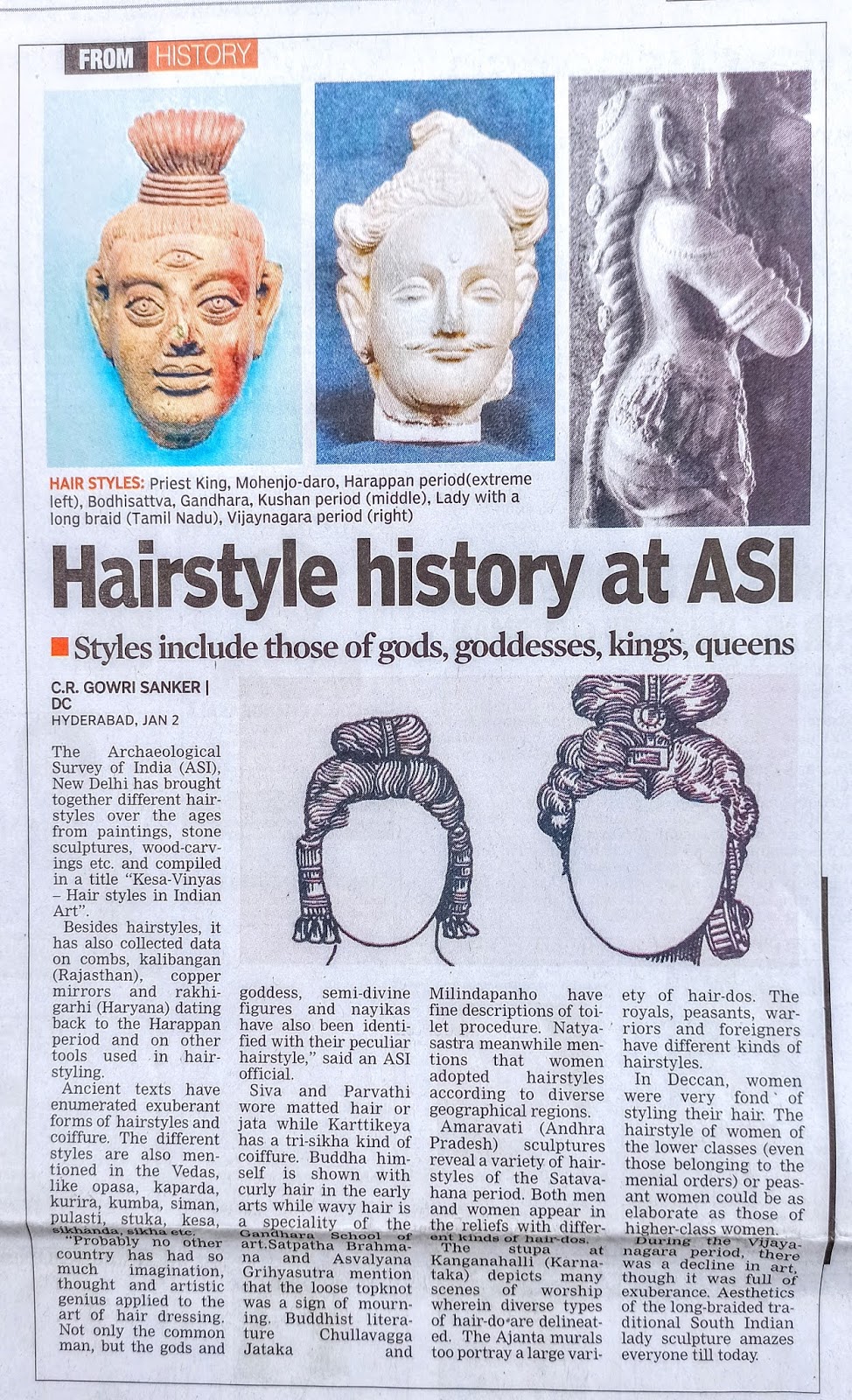 Gowri Shanker Journalist: ASI: KESA-VINYAS-HAIR STYLES IN INDIAN ART