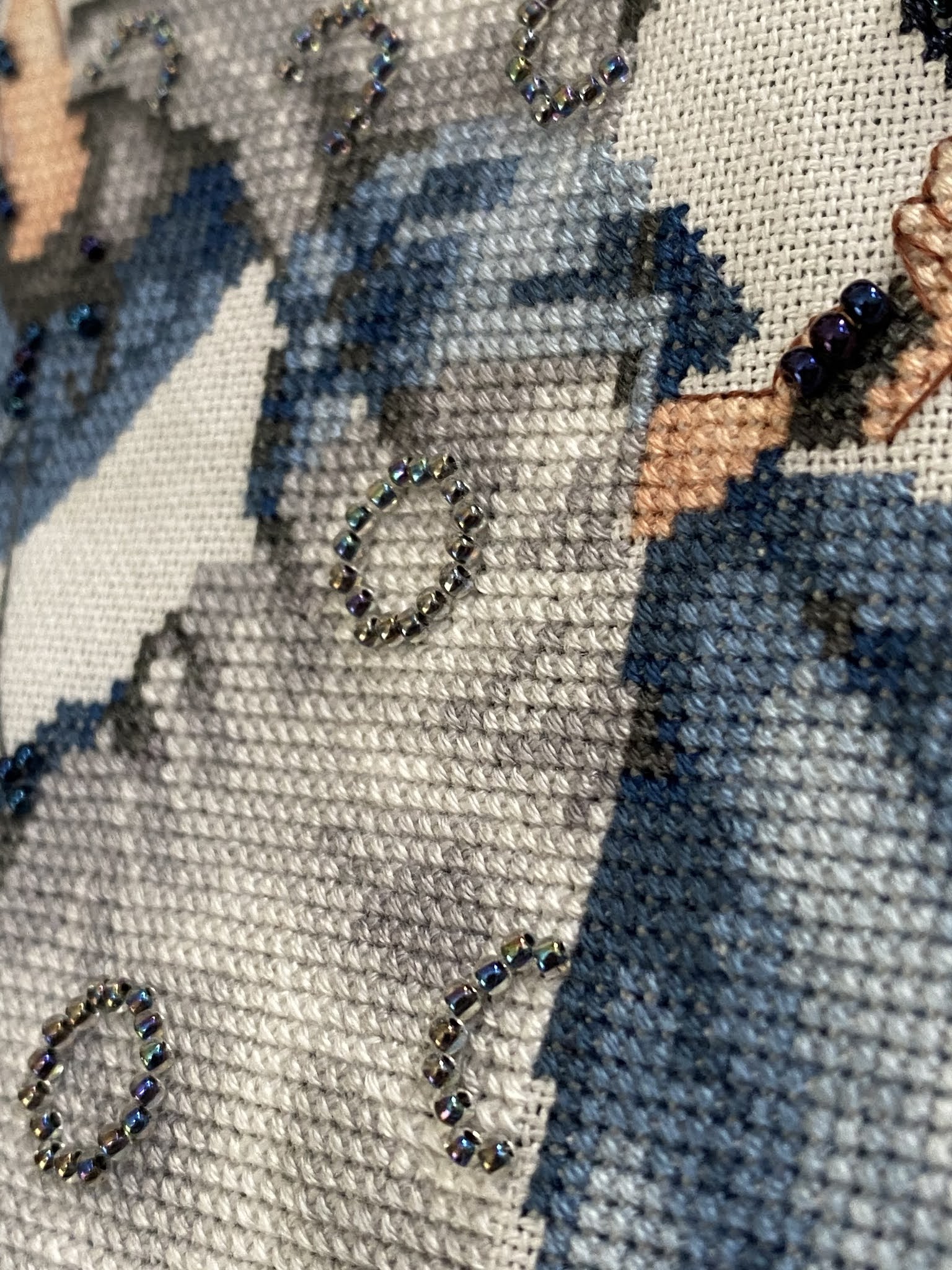 Beverly's CrossStitch Finishes Lady Justice (Mirabilia) Conversion