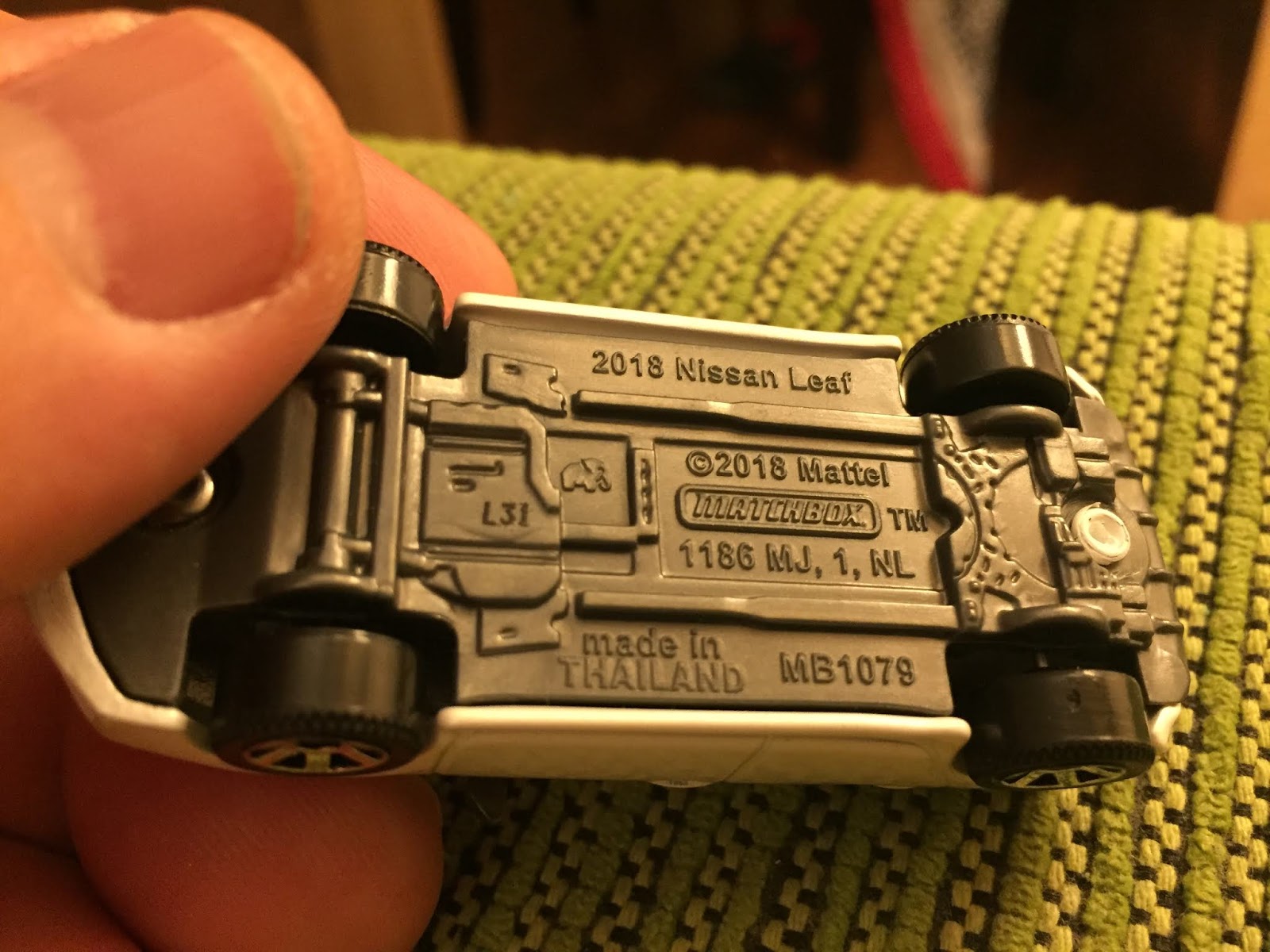 Voiture Miniature Matchbox - Nissan Leaf 2018 - Série Road Trip 91/125 - Boîte Originale