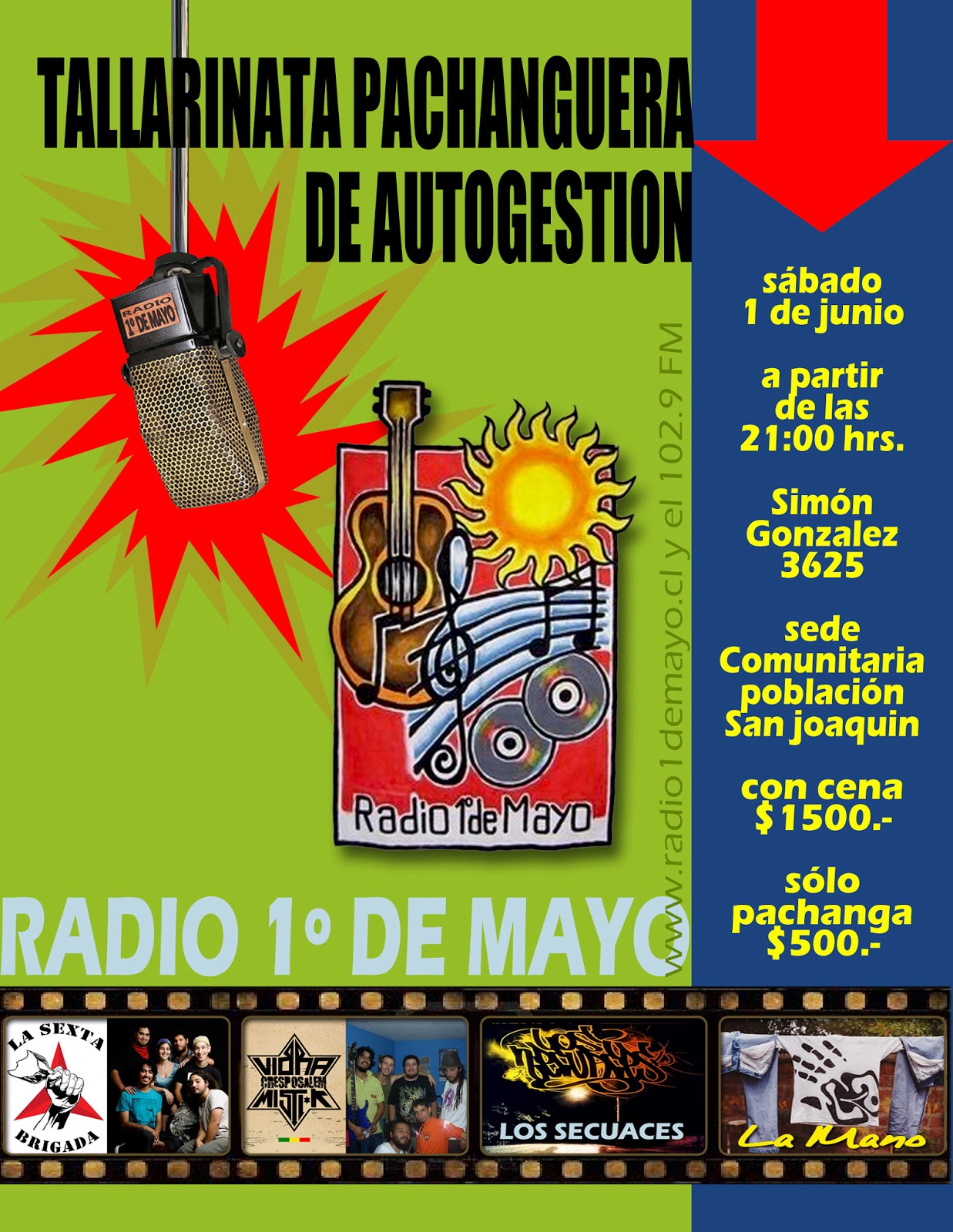 ACTIVIDADES TALLARINATA PACHANGUERA DE AUTOGESTION DE RADIO 1ro DE