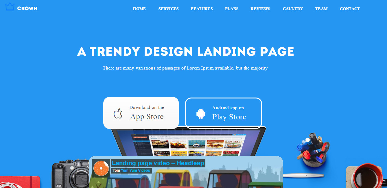 Crown Crown App Showcase wordpress theme