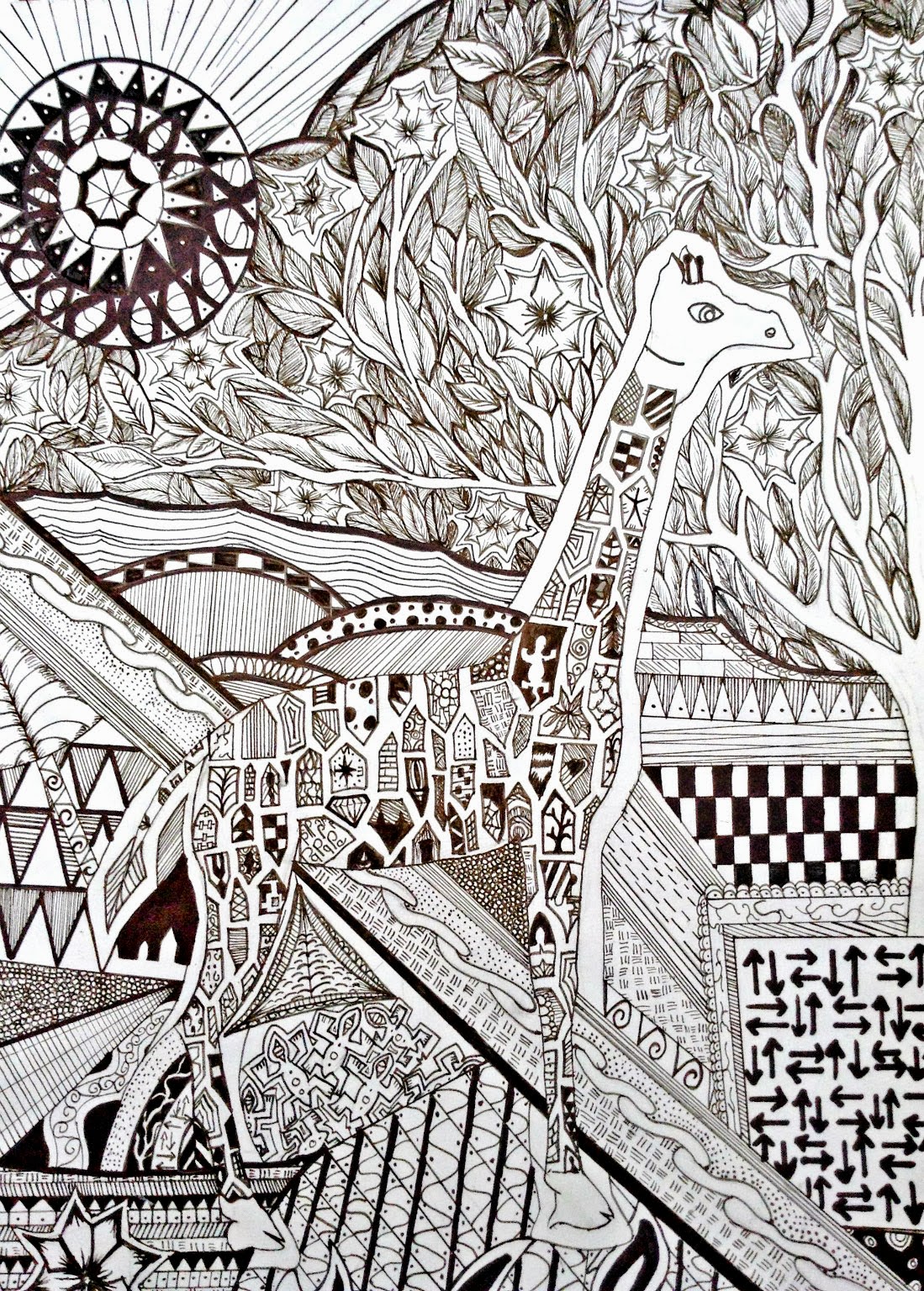 Chellaston Art Department: African Art B&W Designs are in!