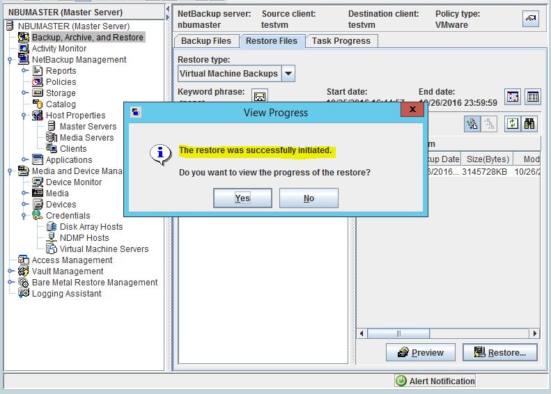 Veritas NetBackup - Step by Step Whitepaper for Configuring VMware ... image.