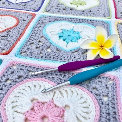 49 Hermosos Grannys Square de flores crochet