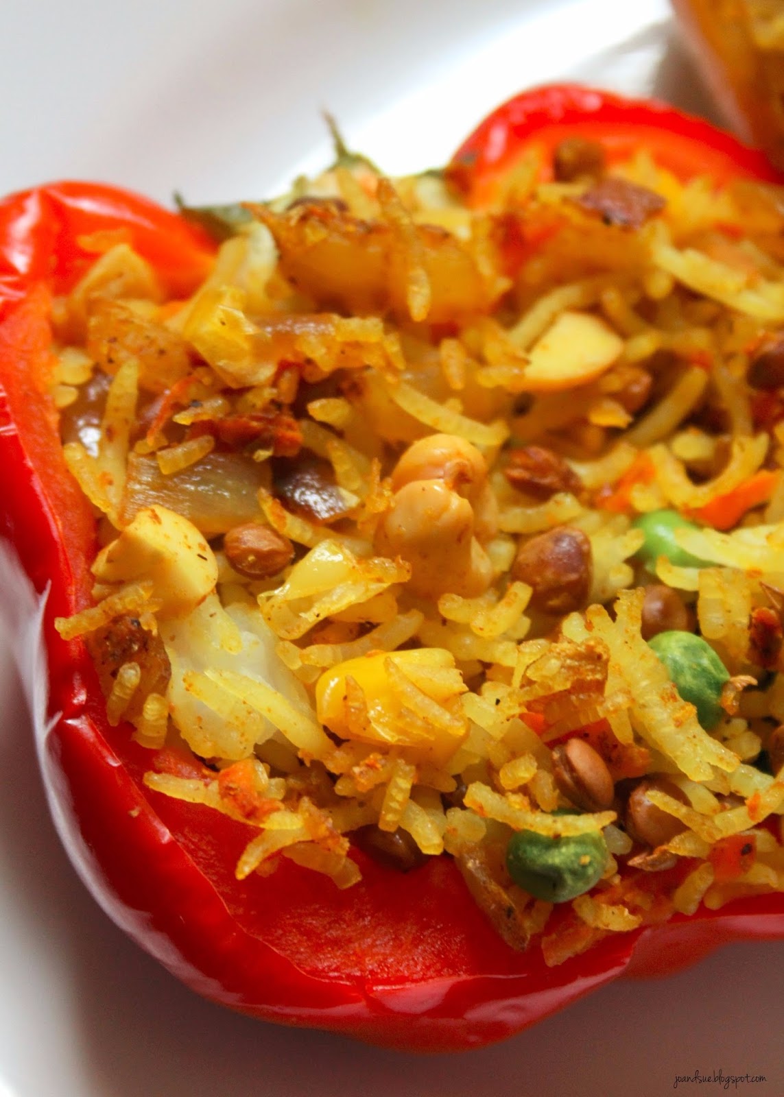 Jo and Sue Indian Inspired Stuffed Peppers