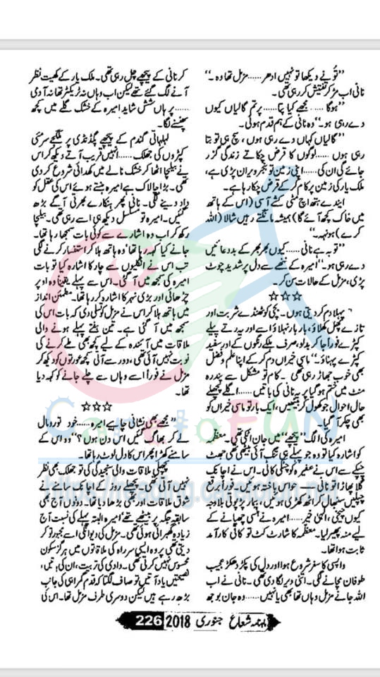 Ishq Barhana By Farah Bukhari Shuaa Digest January 2018