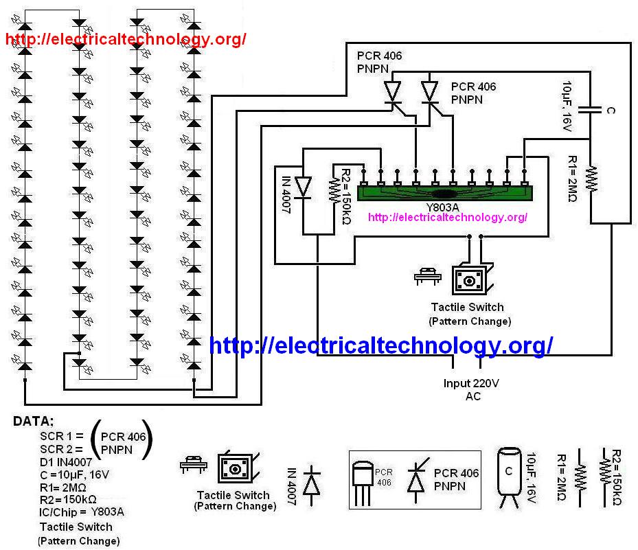 LED String / Strip Circuit Diagram Using PCR-406 | Electrical