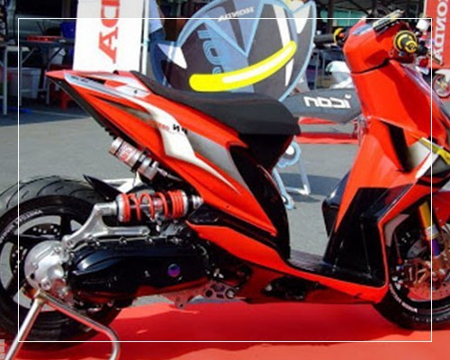 Foto modifikasi motor beat yang simple sederhana bagus keren airbrush