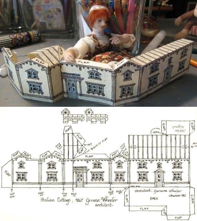 PAPERMAU: Miniature Doll House Paper Model For 1/12 Scale - by Manja Nelen