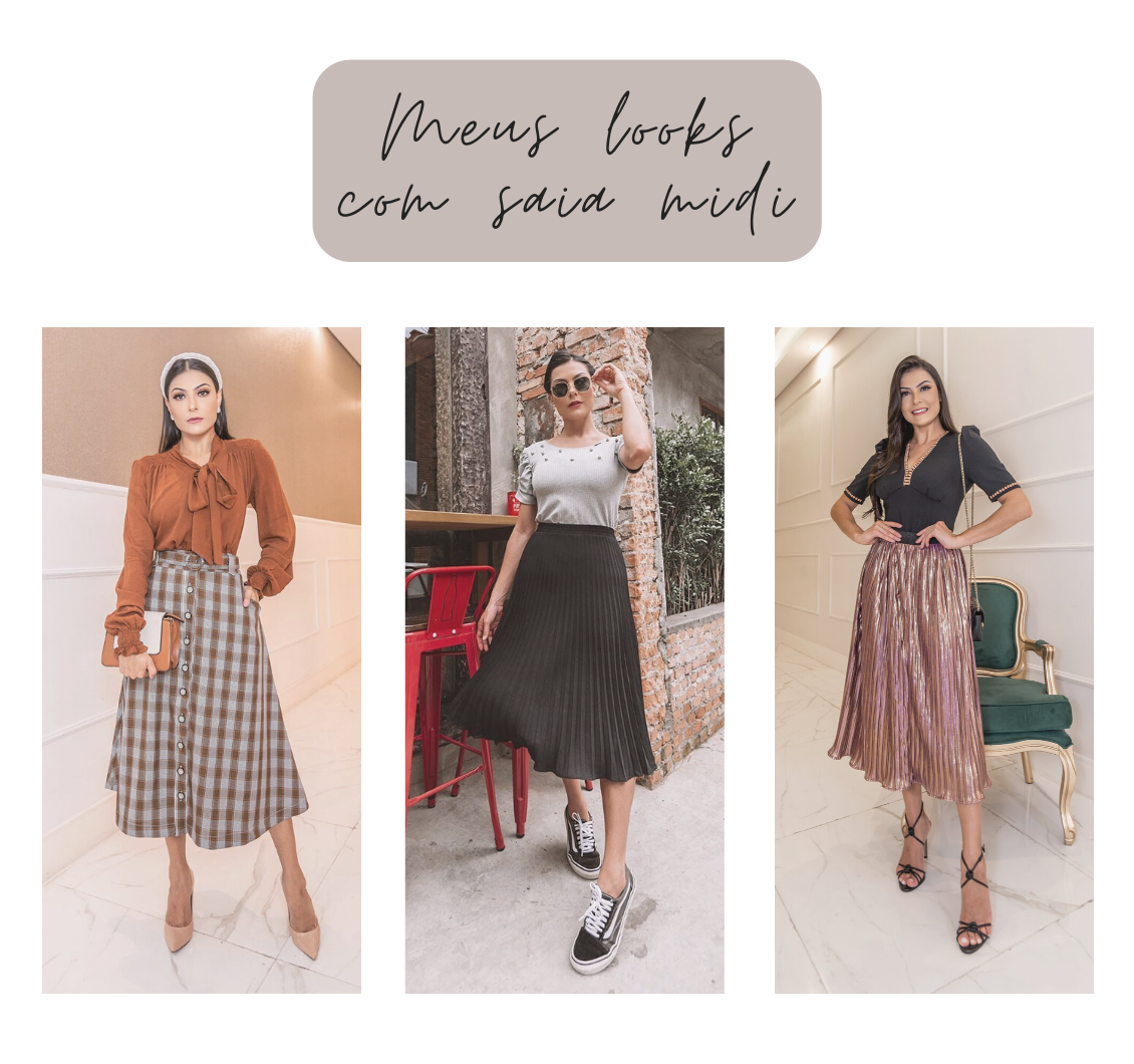 saia midi para baixinhas 2018