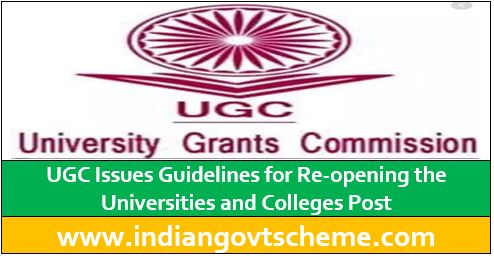 UGC Issues Guidelines for Re-opening