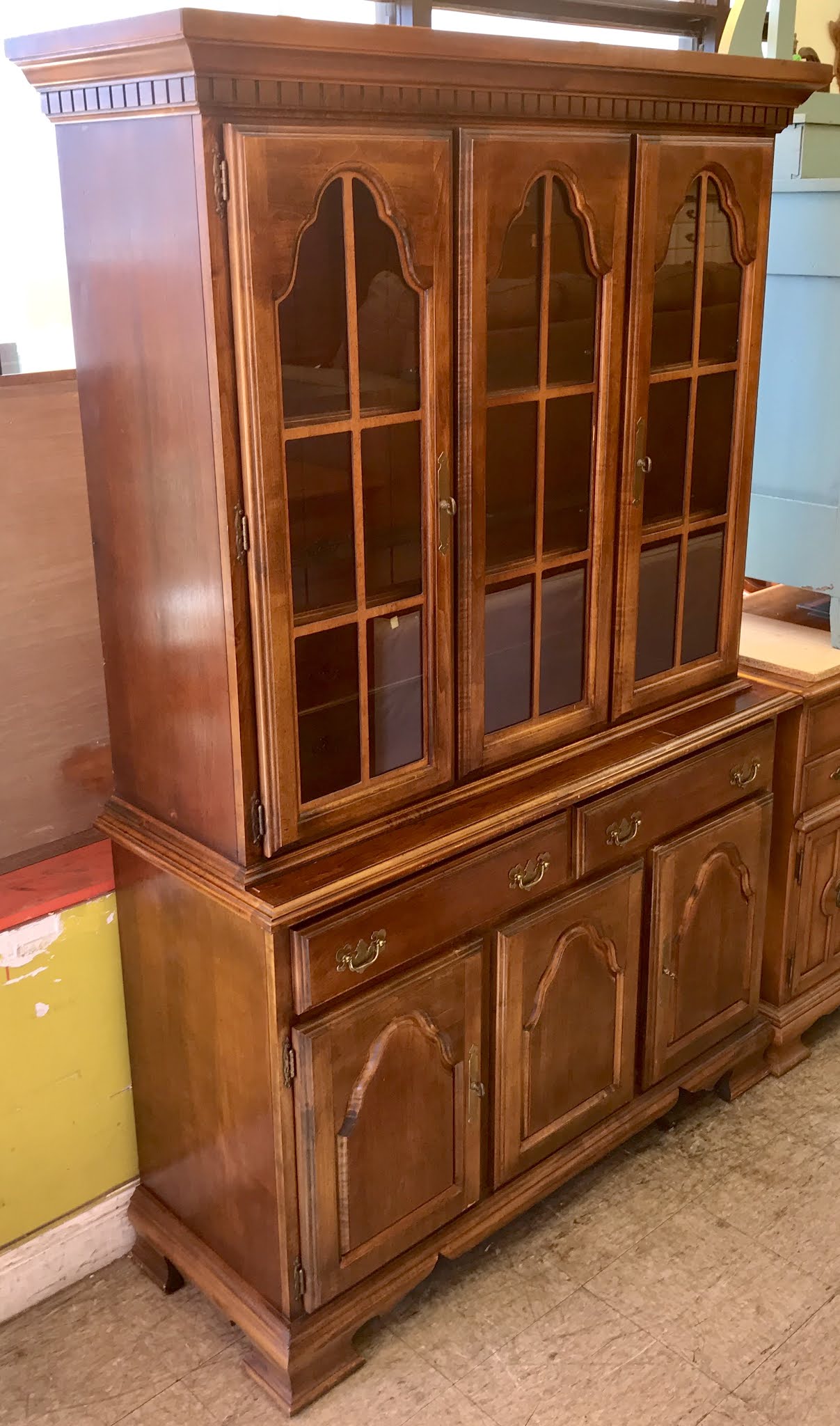 Uhuru Furniture & Collectibles 2Piece Hardwood China 145 SOLD