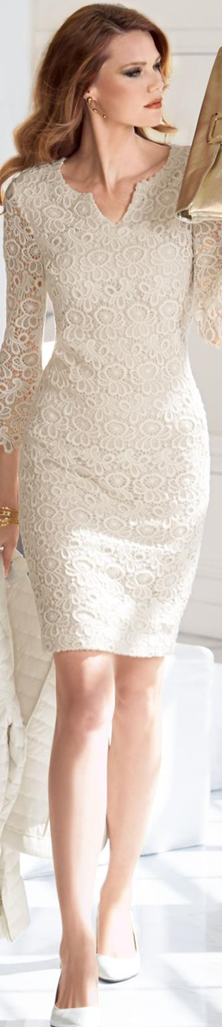 MADELEINE Lace Beige Dress