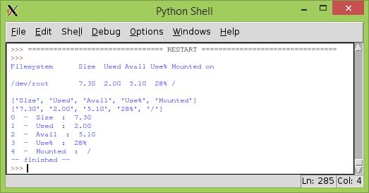 Hello Raspberry Pi: Read file system information with Python