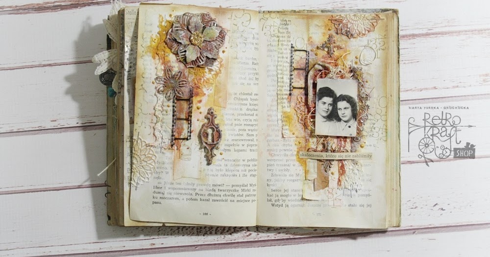 JaMajka Rusty lace art journal
