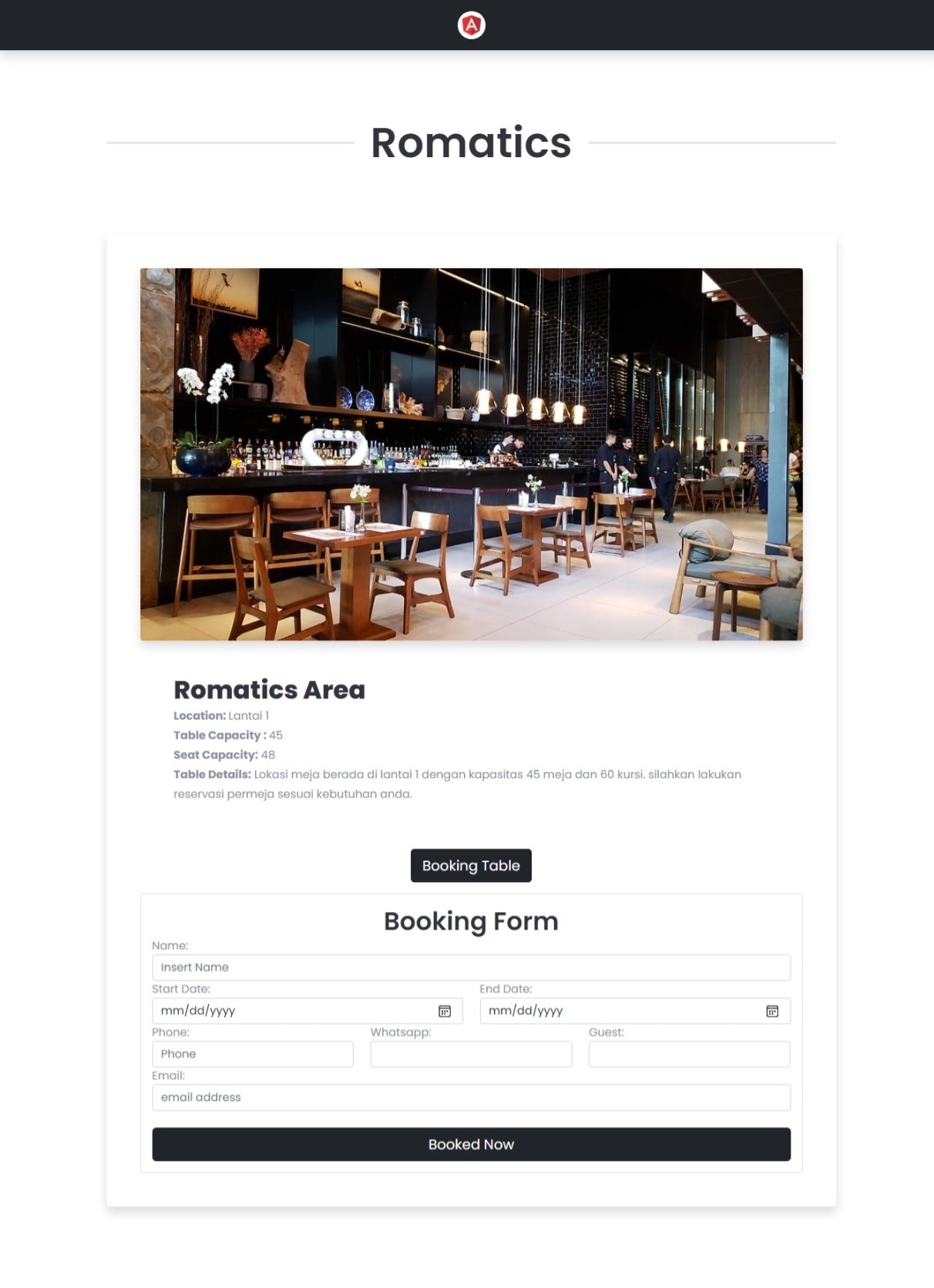 website cafe rumah makan restoran