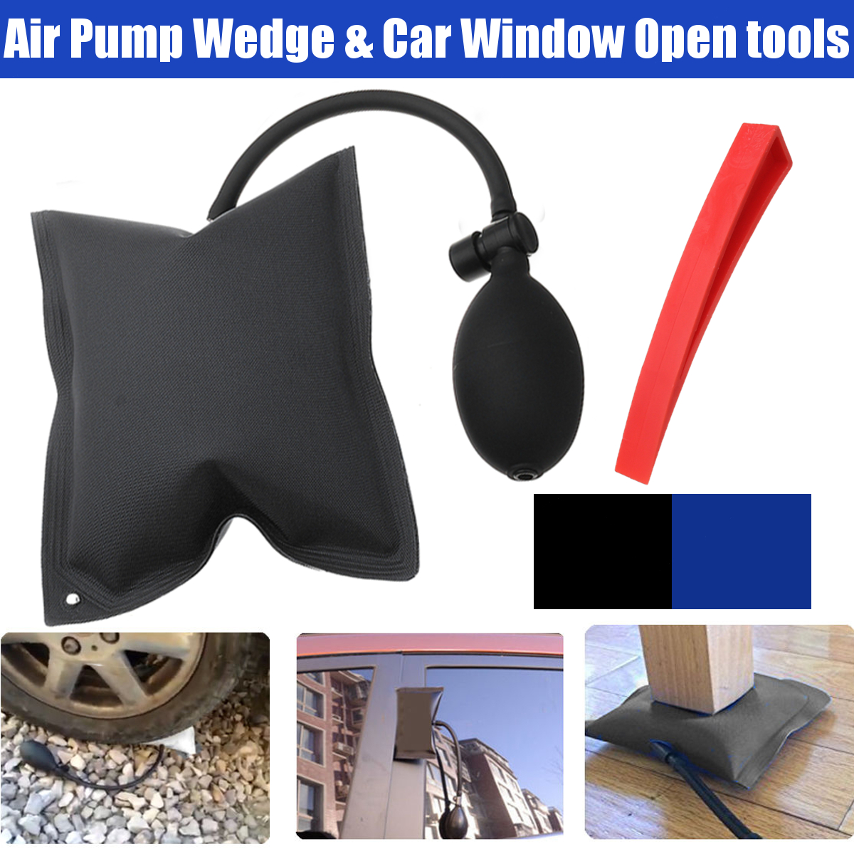 Auto Air Pump Wedge Inflatable Pad Car Door Window Entry Tool