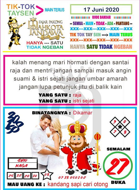 Prediksi Togel Hongkong Rabu 17 Juni 2020 Forum Prediksitogel Jp