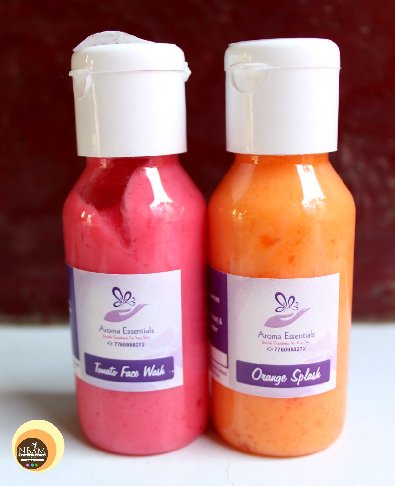 Natural Beauty And Makeup Review Aroma Essentials Orange Splash And Tomato Face Wash