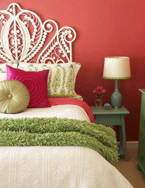 CreateGirl Affordable Peacock Rattan Headboards