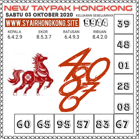 Prediksi Togel Hongkong Sabtu 03 Oktober 2020 Jitu Prediksitogeljp