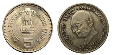 mahatma gandhi 1869 to 1948 coin value