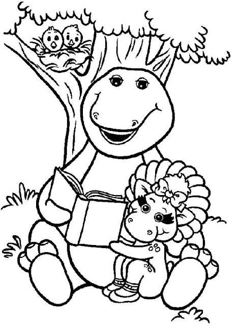 Best free printable barney coloring pages