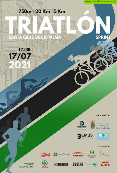 Santa Cruz de La Palma abre la inscripción para las pruebas de triatlón y acuatlón previstas en julio