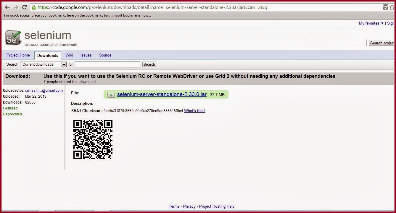 Selenium IDE - Facing problems: List of Jar Files