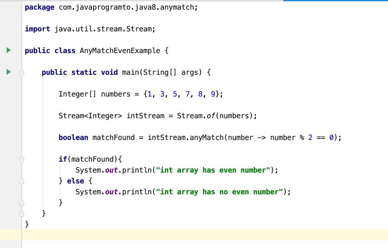 Stream anyMatch() Method in Java 8 to find the value in the Collection