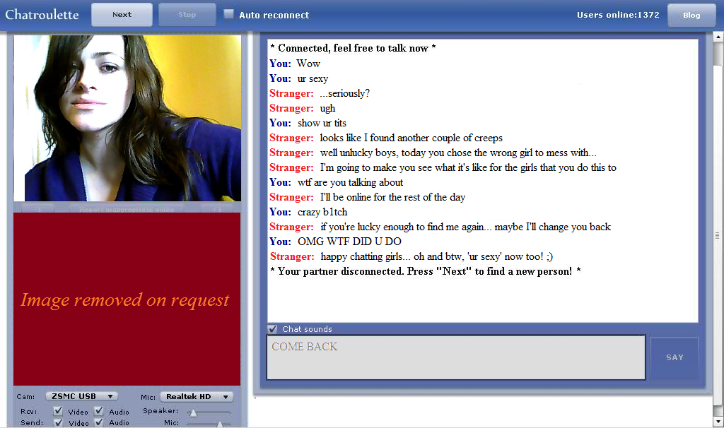 Chatroulette (for Taylor) .
