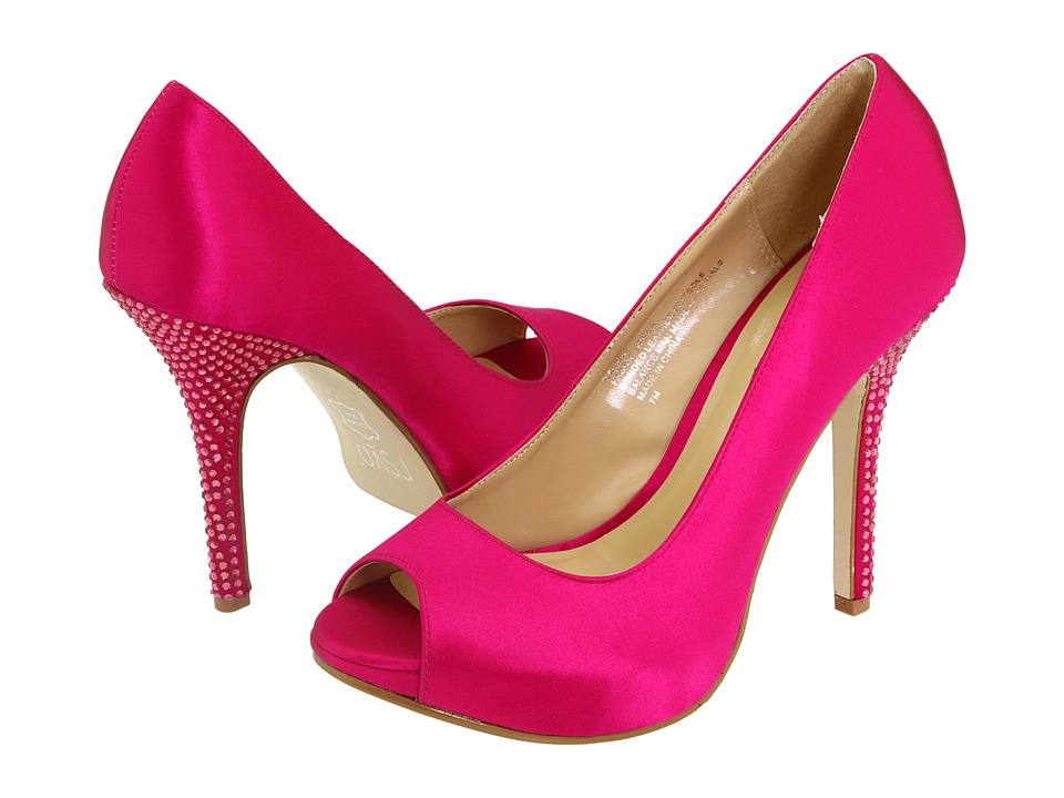 womens high heel shoes | fashion: Pink satin shoes are always sexy!