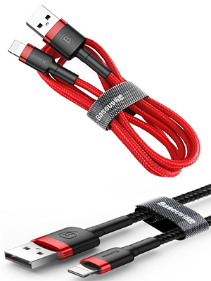 Cáp sạc iPhone 5/6/7/8/X/XS/XS Max Baseus Cafule dài 1m