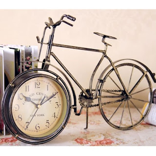 オシャレなアンティークレトロな自転車時計♪