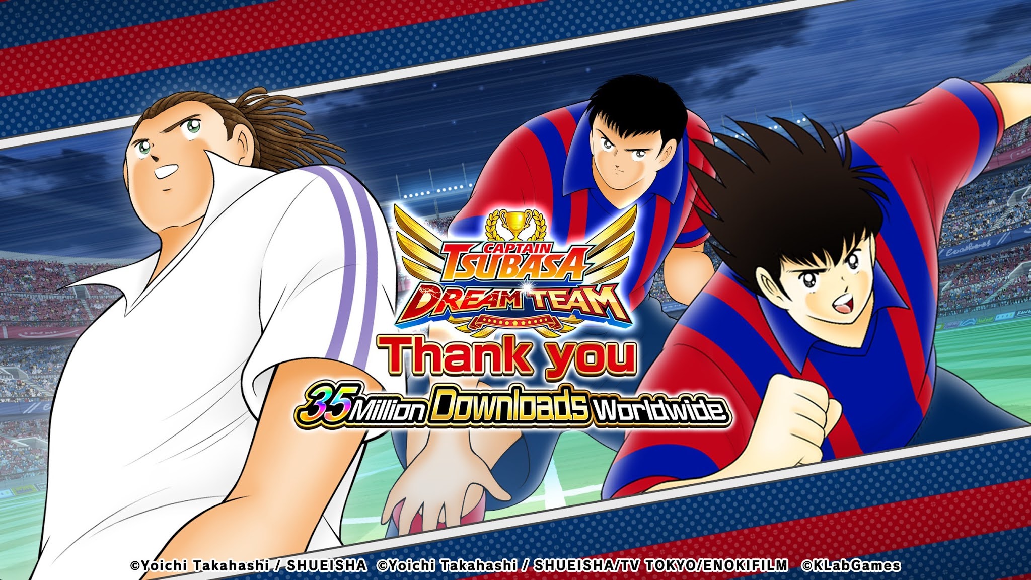 35 million downloads of Captain Tsubasa online game