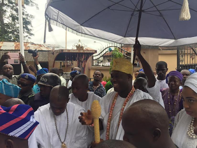2 Photos: Ooni of Ife and his wife visit Badagry town in Lagos