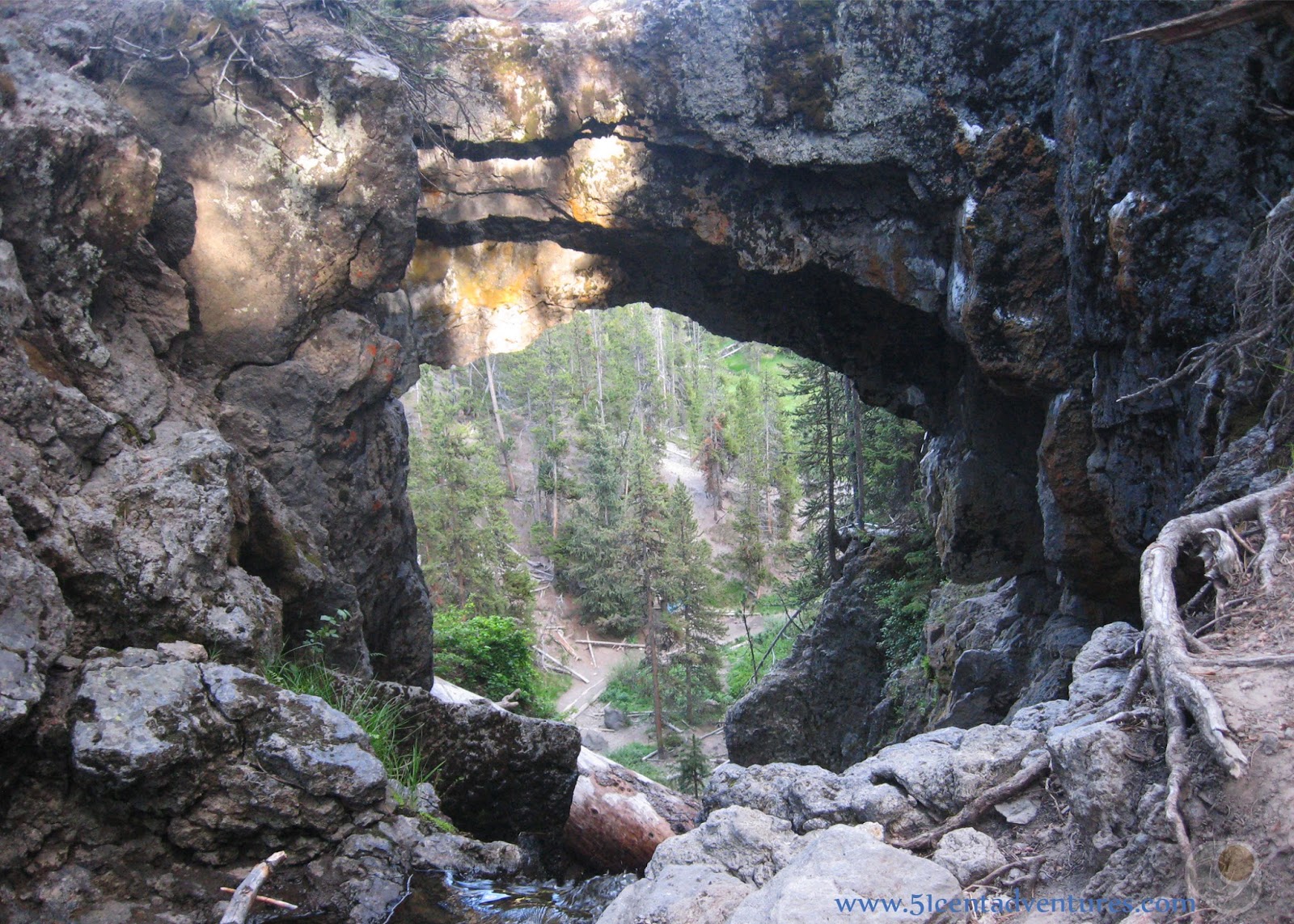 51 Cent Adventures Natural Bridge Yellowstone National Park
