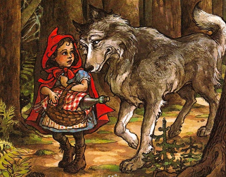 Little Red Riding Hood a story by Grimm Brothers Fairy Tales, Bedtime Stories and Short